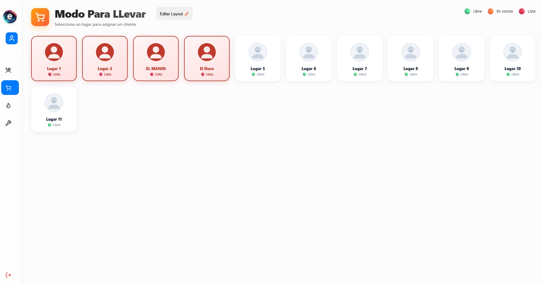 Sistema POS - Modo Para Llevar